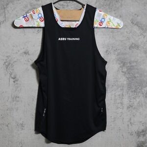 ASRV Tank Mens Medium Black Train-Lite Athletic Gym Training Tagless Polyester